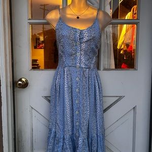 Floral Blue Pattern Dress